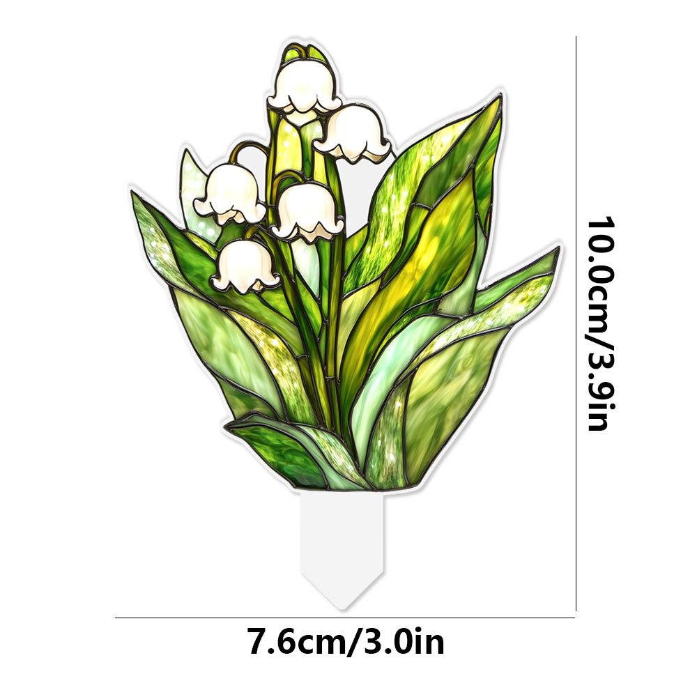 Plant Stained Glass Mushroom Cactus Glass Decor Flower Suncatcher Desk Windowsill Shelf Decor Plant Lover Gifts for Mom Teacher