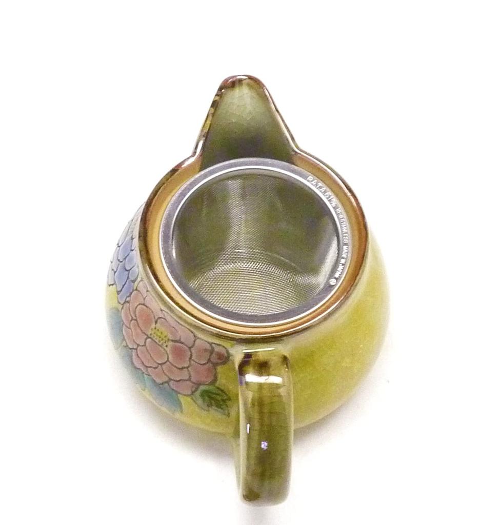 Kutani große dunkel bemalte Pfingstrose [Teekanne/Teekanne] [Rückseite]