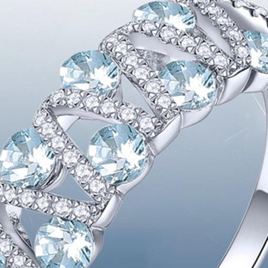 Women Ring Hollow Out V Shape Jewelry Geometric Bright Luster Ring Birthday Gift