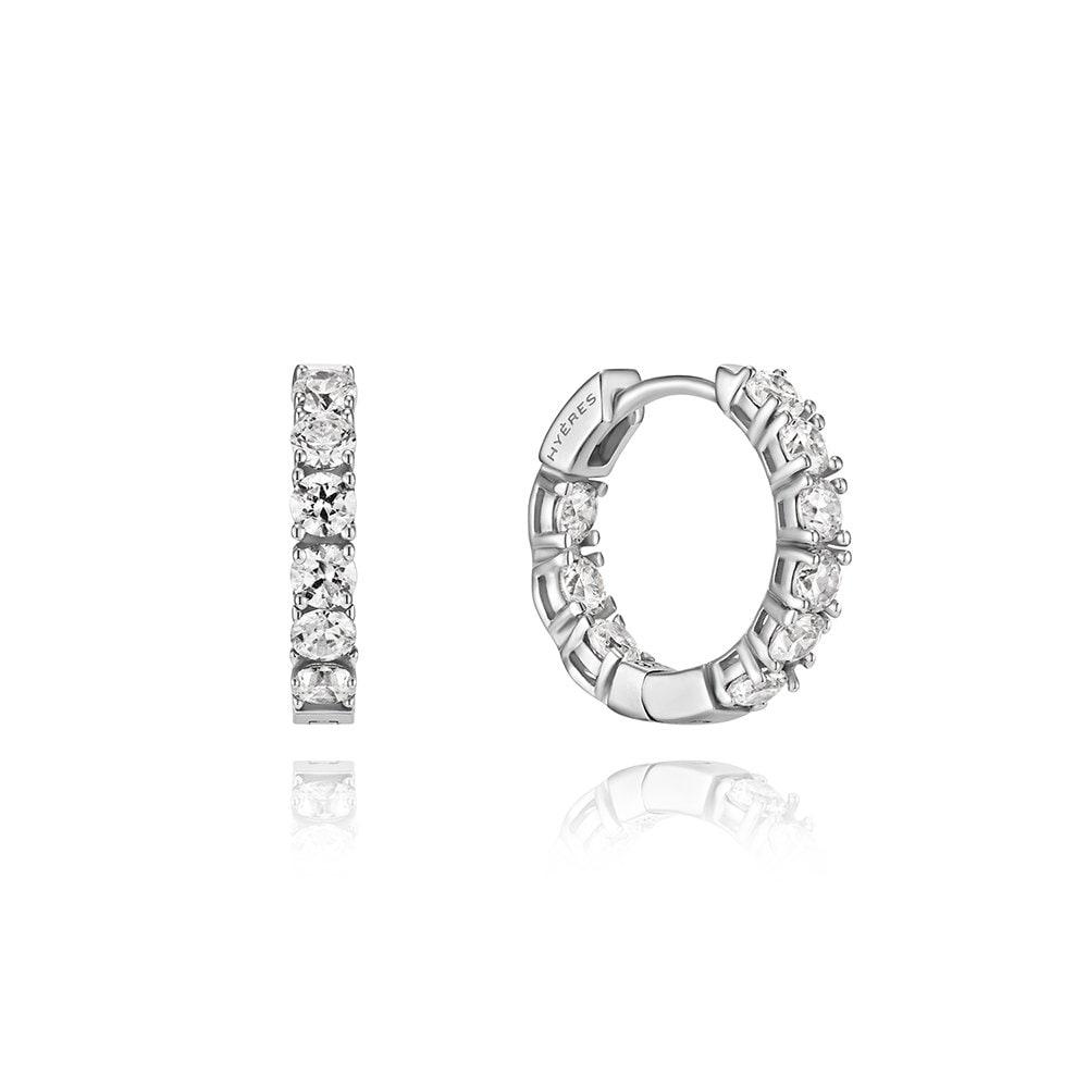 Essence Silver (W) Tennis One-Touch Earrings S Hl4E32403W9Xxx
