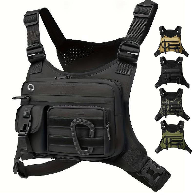 Outdoor Sport Brusttasche Weste Herren Damen Rucksack Mehrere Taschen Reise Arbeit Front Rig Bauchtasche Laufen Radfahren EDC Tasche