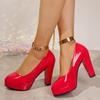 Fashion Women Pumps Luxury Elegant heels women Thick Heels Fashion Party Pumps 2025 New High Heels Wedding Shoes Women Zapatos De Mujer