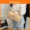 Single Women Fashionable Shoulder Crossbody Bag Solid Color Handbag Gift Casual