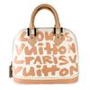 Louis Vuitton Stephen Sprouse Alma MM Handbag Leather Beige Women M92180 Used
