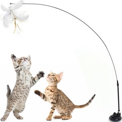 Petsmon Cat Flying Long Wire Multi-Fixed Feather Fishing Rod, Random Delivery, 1 Piece, Korean Pet Shampoo