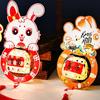 Set of 8 Rabbits Revolving Lamp Festival Scaldfish Easy Assembly and Storage Lamps Handmade Cultural Home Decoration