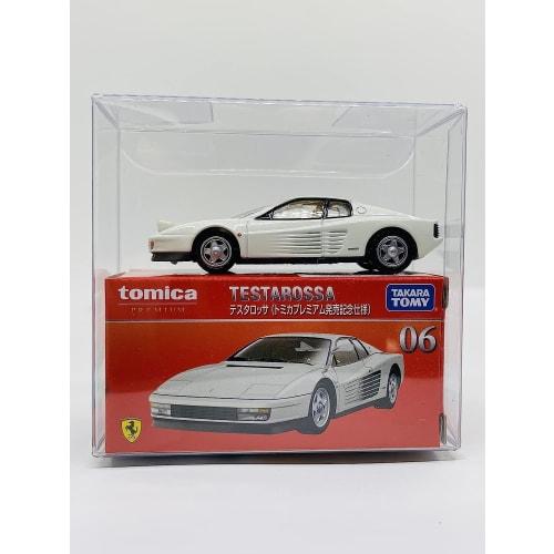 Premium Tomica 2-Tier Clear Case, Fits 2 Tomicas, Compatible with Tomica 50th Anniversary Models, Display Case (15 Cases) AS-CKS-MD15