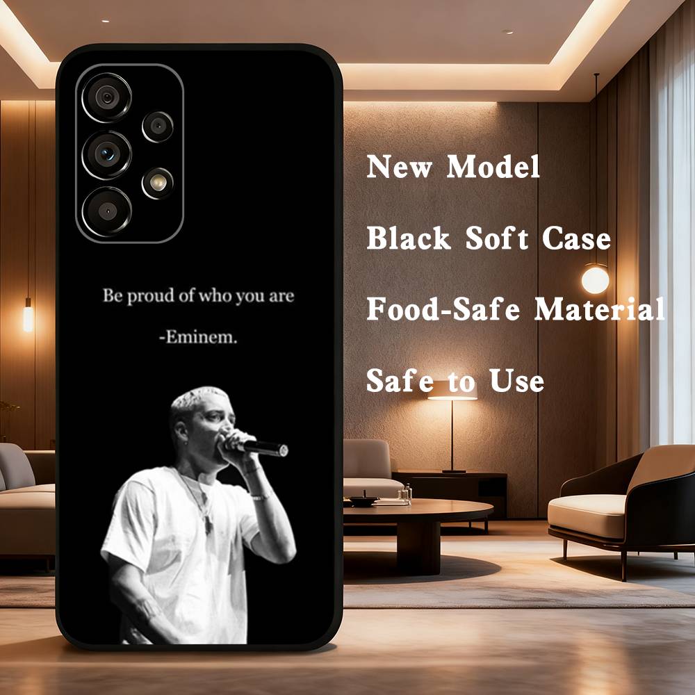

Singer E-Eminem-ES Cool Phone For Samsung Galaxy A53,31,52,72,41,22,73,32,71,Note,J7,8,9,5G Soft Black Silicone Case SamsungA70