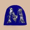 Autumn and Winter European and American Style Jacquard M Letter Knitted Hat Men and Women Warm Retro Street Ins Hip Hop Pullover Hat