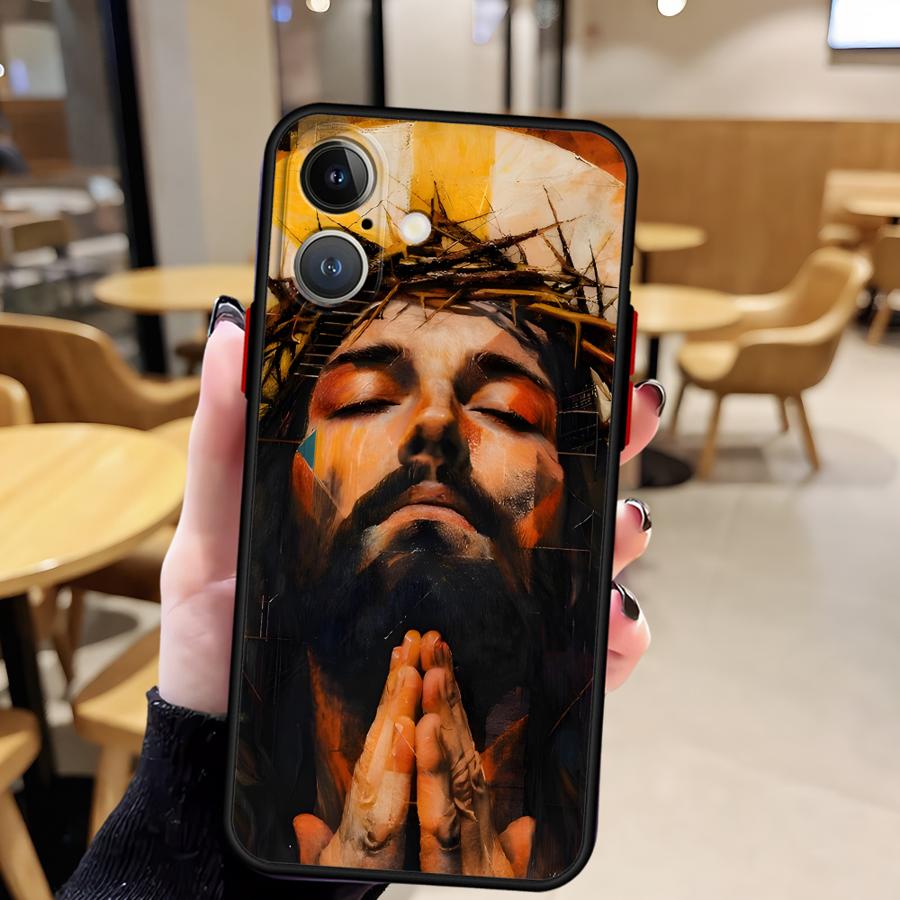 Funda Back Phone Cover Case for iPhone 17 Pro Max Air 15 XS XR 12 14 13 Mini 16 Plus 11 7 8 SE Jesus