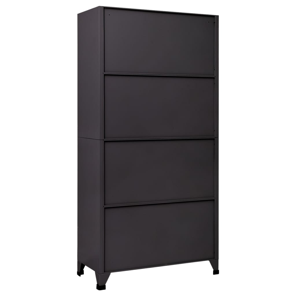 Vidaxl Lockable Cabinet, Anthracite, 90X45X180 Cm, Steel