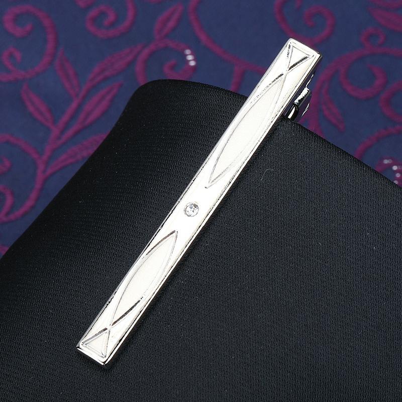 Herren Mode Vielseitige Krawattenklammer Business Anzug Gold Silber Hochzeit Herren und Damen Anstecknadel Koreanische Version Sicherheitskragenclip