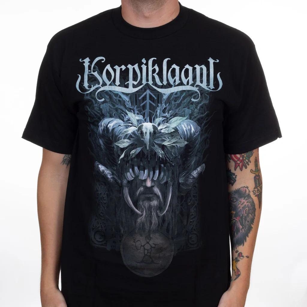 Korpiklaani Wayfarer Men s T-Shirt Short Sleeve Cotton Tees Retro Metal Band Oversize Tops Brand T-shirt Men Clothes Streetwear M