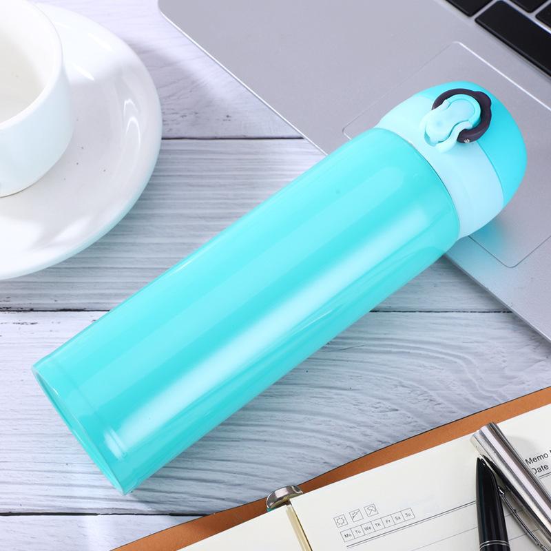 

Термос-чашка 500 мл, термосы, портативная термос-чашка из нержавеющей стали, бутылка для воды, кружка для чая, офисный термос-чашка 500ml синий