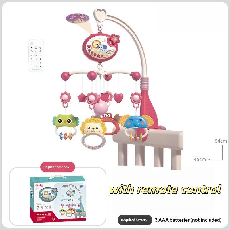 1 Set Light Sleep Toy Hanging Music Bed Bell Rotating Newborn Remote Control Crib Toys Multifunctional Baby Soothing Props