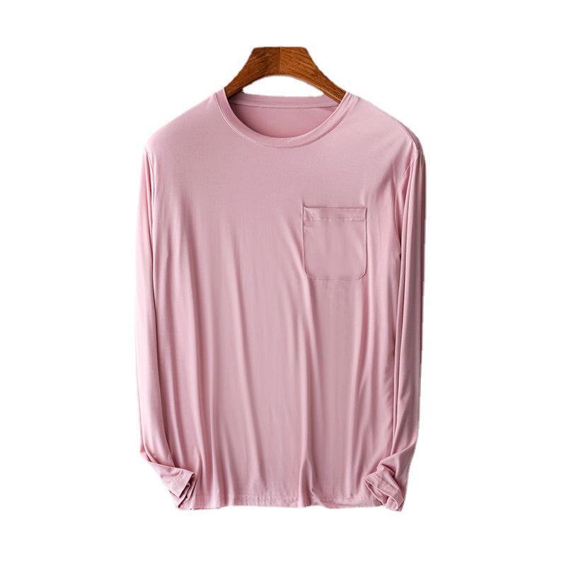 Pánské prodyšné pyžamo s dlouhým rukávem, volný střih, šetrné k pokožce, velké velikosti, pro vnitřní/venkovní nošení