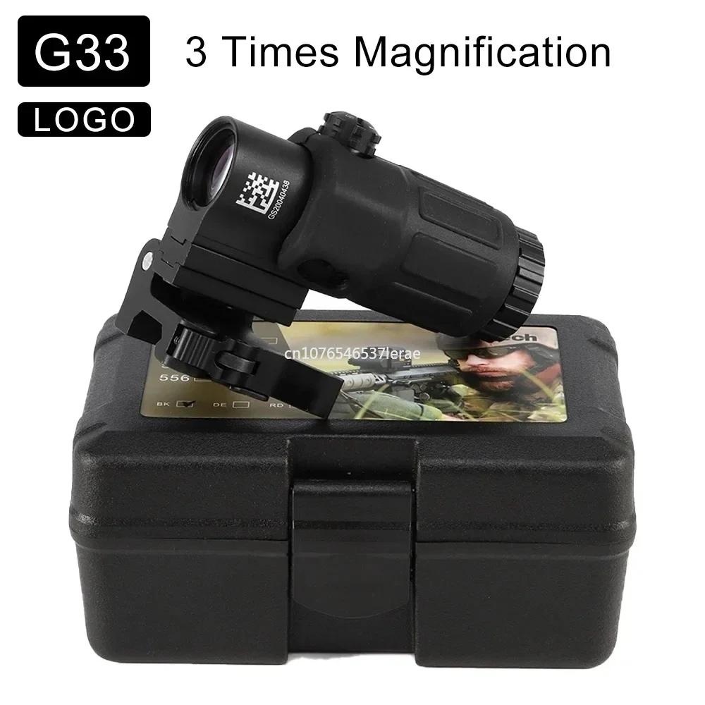 Tactical Airsoft G45 5X Magnifier 558 553 EXPS3 Red Dot Combo Scope Optics QD Mount Weaver Fit 20MM Rail Mount With Full Marking