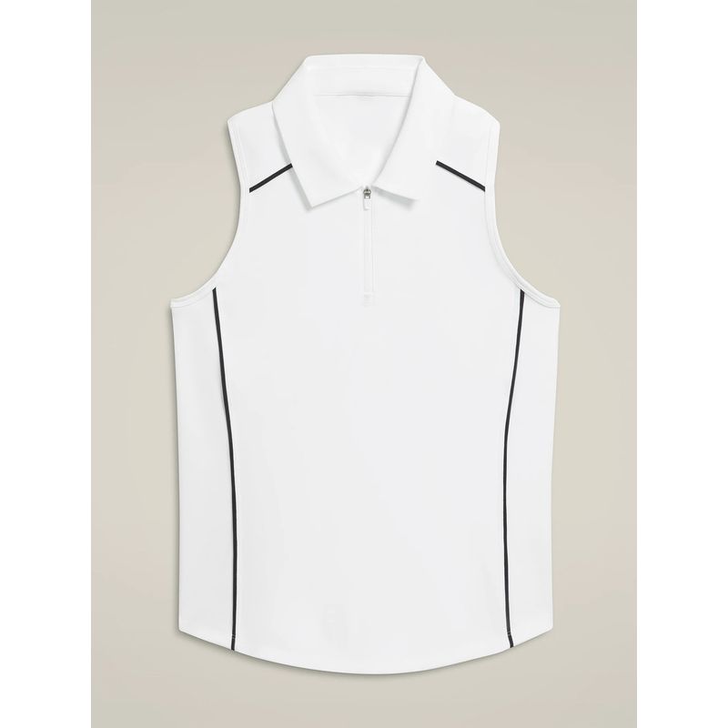 

2025 Spring and Summer New Sleeveless Polo Golf Vest Sports Fitness Top Set Women Slim fit Tennis White Tops XS