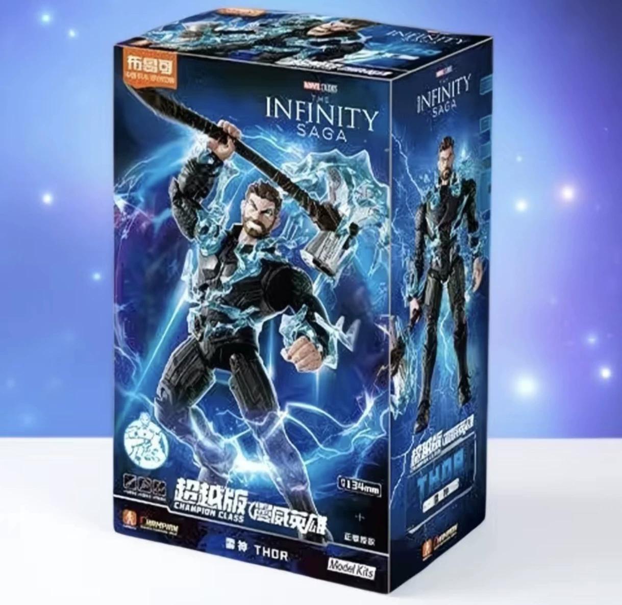 Heroes Blokees Champion Class Collectible Model Toy  SpiderMan Venom Iron Man Captain America Thor Desktop Gift