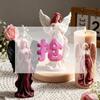 Wings Goddess Scented Silicone Candle Mould DIY Prayer Angel Sculpture Gypsum Resin Mold Women Candle Making Supplies Home Decor