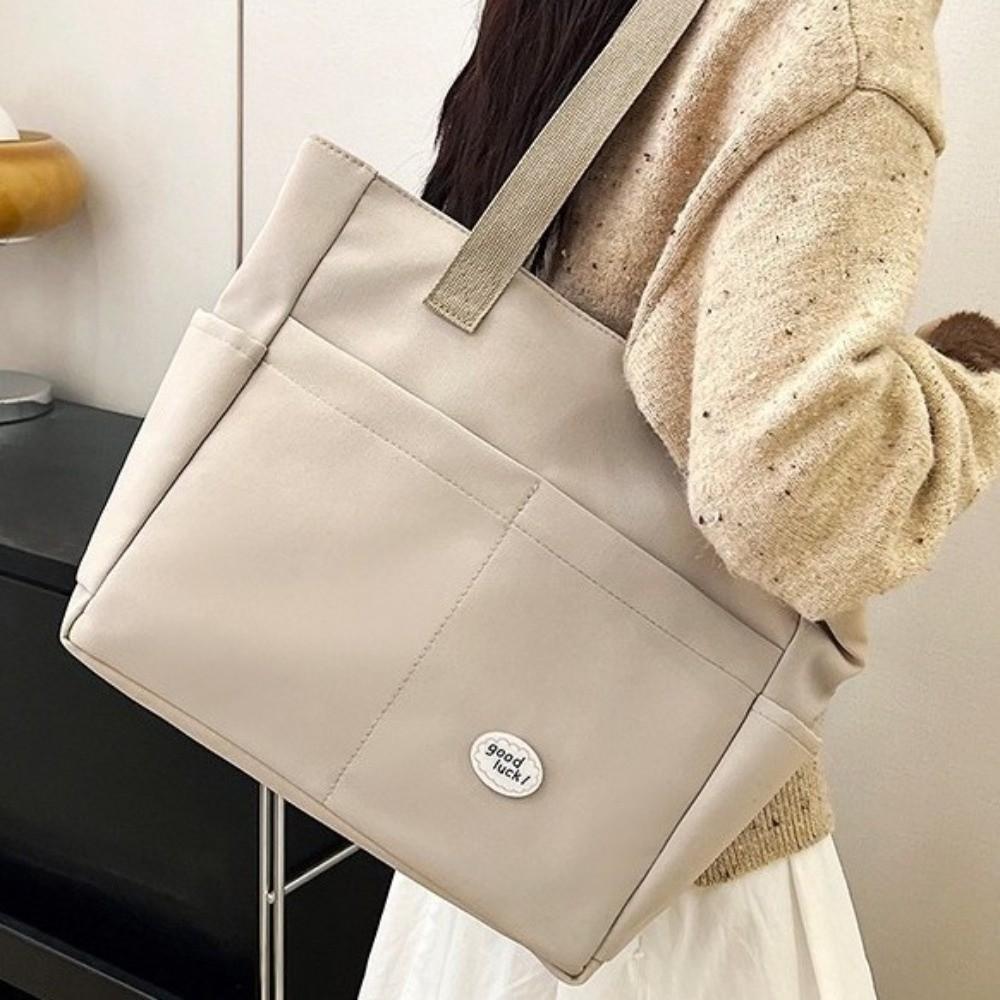 Multi Layered Student Shoulder Bag Large Capacity Versatile Shoulder Bag Student Use