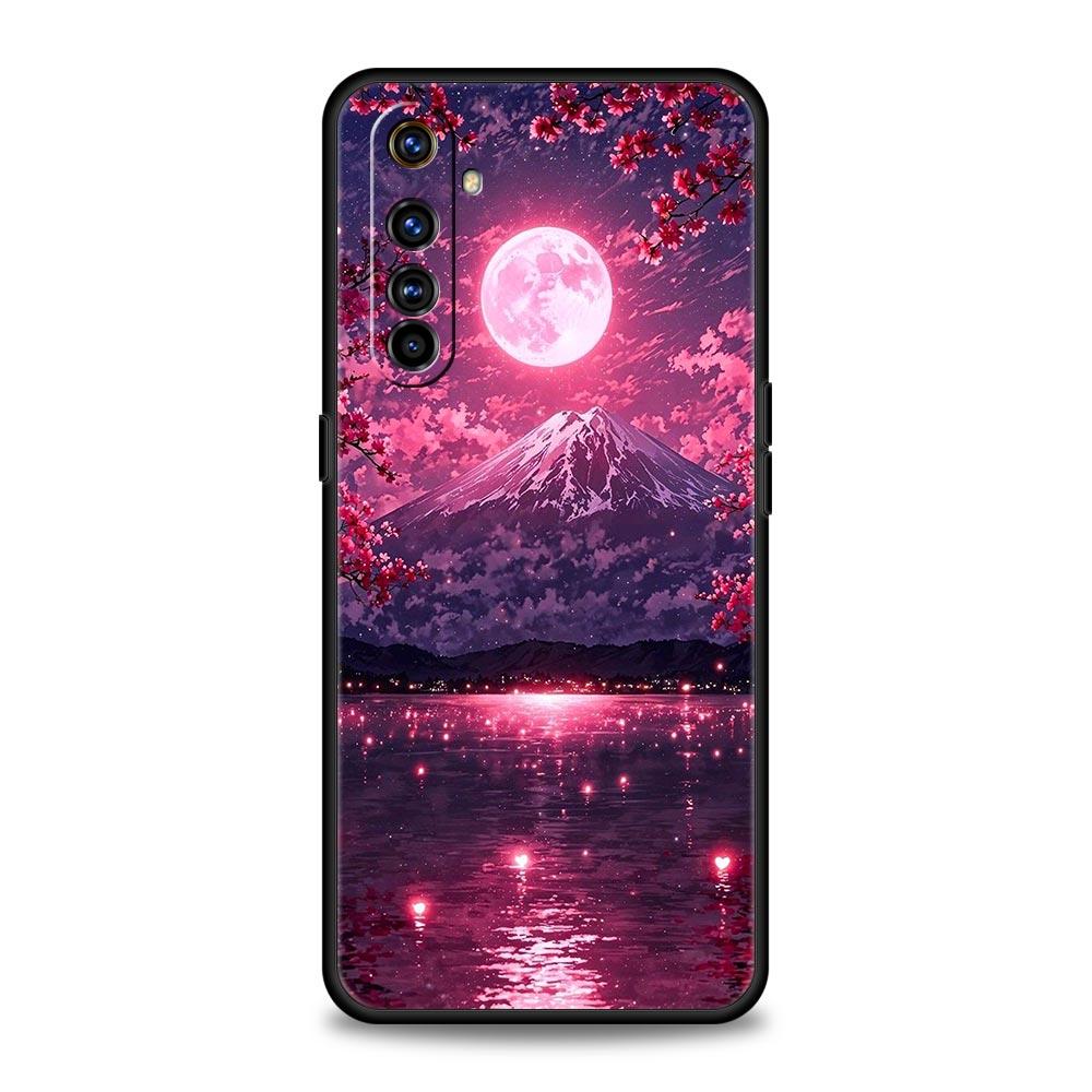 Pink Sunset Mountain Case For Realme C67 C63 C55 C53 C35 C25 C21 GT 2 3 5 6 10 11 12 13 Pro Plus 5G Soft TPU Phone Cover Fundas