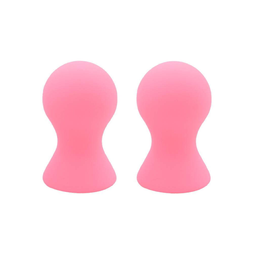 Mini Cute Silicone Nipple Suckers Cupping Enhancer Correction Clitoris Pump Cups Metal Chain Nipple Clamps Sex SM Toys For Women