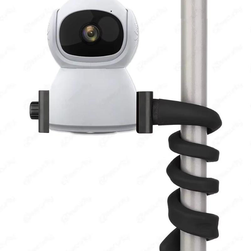Universal Baby Monitor Bed Bracket Multifunction Camera Holder 1/4 Screw Flexible Clip Hose Holeless Mounting CCTV Phone Stand