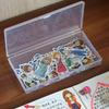 1Pcs Stationery Holder Stickers Office Plastic Storage Box Organizer Manual Account Container Tool Case Mini Transparent Box