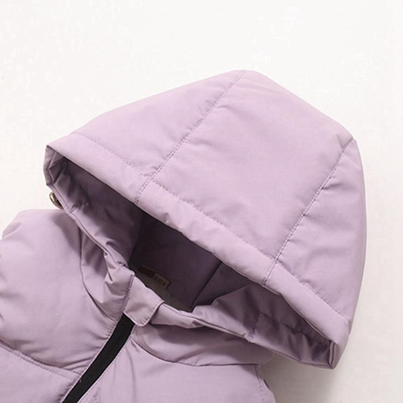 Kids Girls Winter Hooded Vest Sleeveless Warm Coat