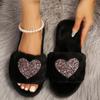 Couple Slippers Women New Love Indoor Heart Shoes Casual Slippers Platform Indoor Bedroom Slippers Home Slides Women