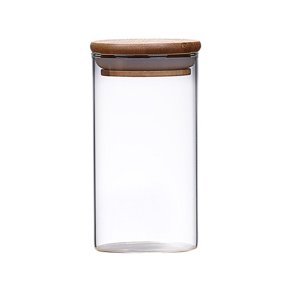 

Прозрачная стеклянная бутылка Практичный кухонный органайзер Контейнер для хранения продуктов Стеклянные банки для хранения Кухонная банка для конфет caliber6.5*12cm