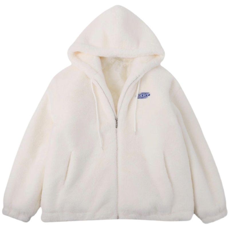 Imitation Fur Jacket Autumn and Winter Light New Imitation Rex Rabbit Fur Top Fluffy Short Cotton Jacket Hooded