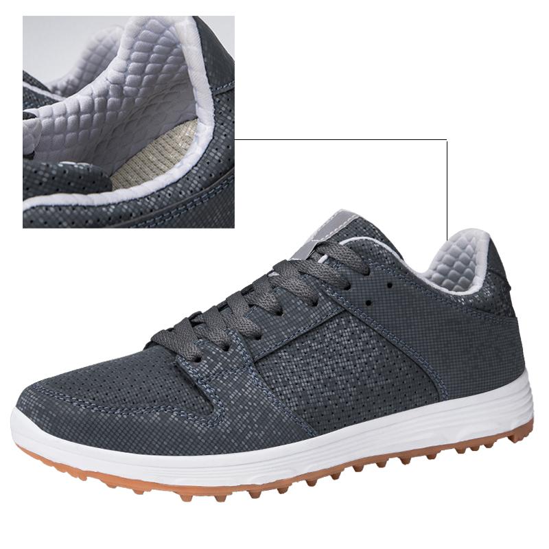 Prodyšná kůže Muži Golfové boty Protiskluzové Dámské Golfové boty Gumová podrážka Unisex Golfové oblečení Tenisky Pohodlné