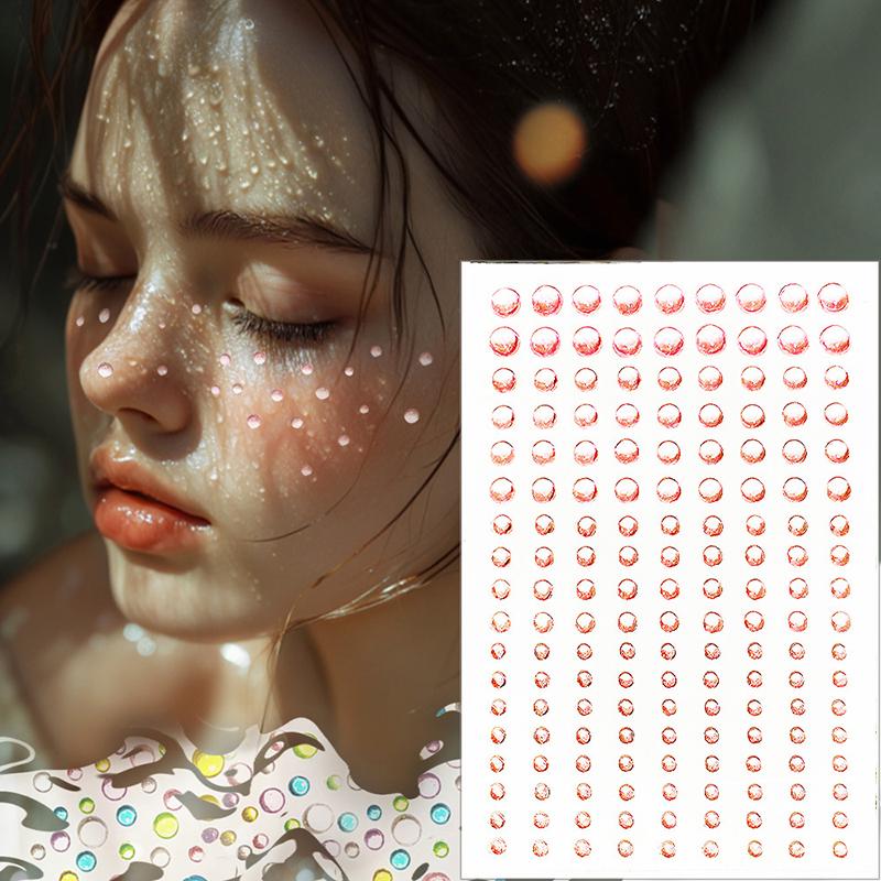 1 Sheet 162Pcs  Stickers  Jewels Stickers Self Adhesive Face Body Gem Stickers Diy Decorative Crafts
