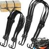 Reflective Motorcycle Bungee Cords Elastic Rope with Hooks Safety Tie Down Straps for Helmet Luggage Back Seat Cargo Tie Down