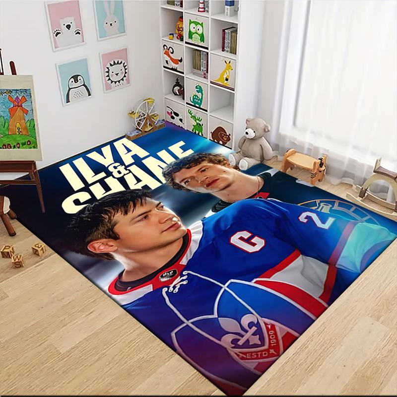 Hockey Heroes Ilya Shane Carpet Rug Soft Washable Anti Slip Home Living Room Sofa Mats Personalized Christmas Rug