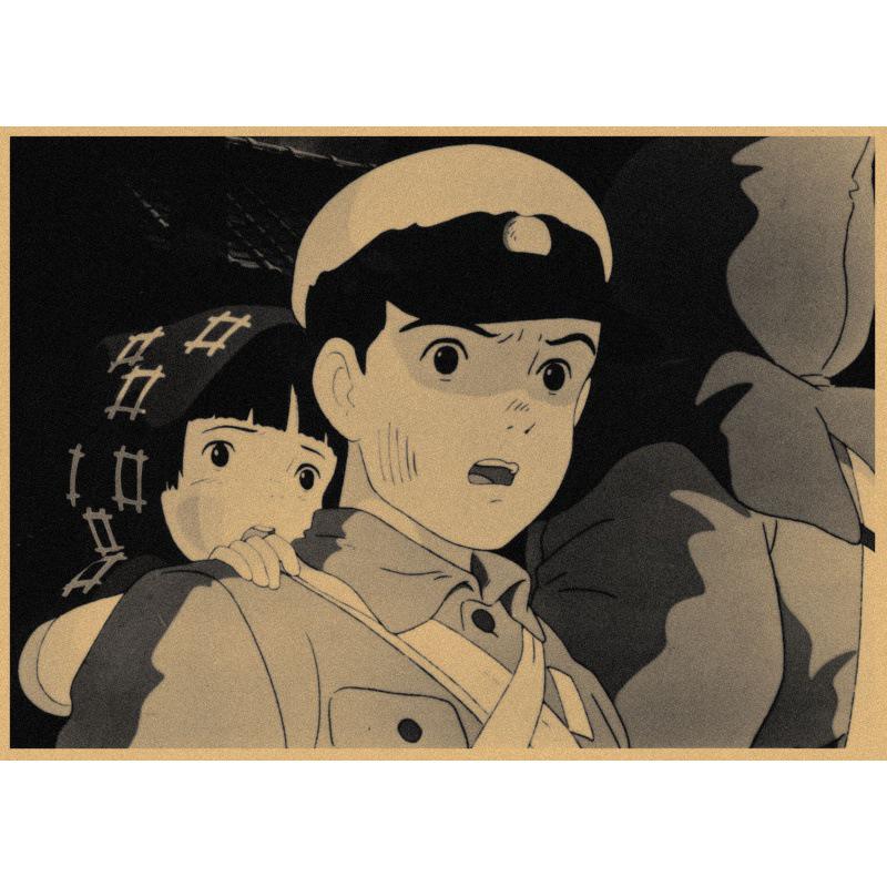 Anime Zeichentrickfilm 'Die letzten Glühwürmchen' Retro Poster - Kostenloser Versand