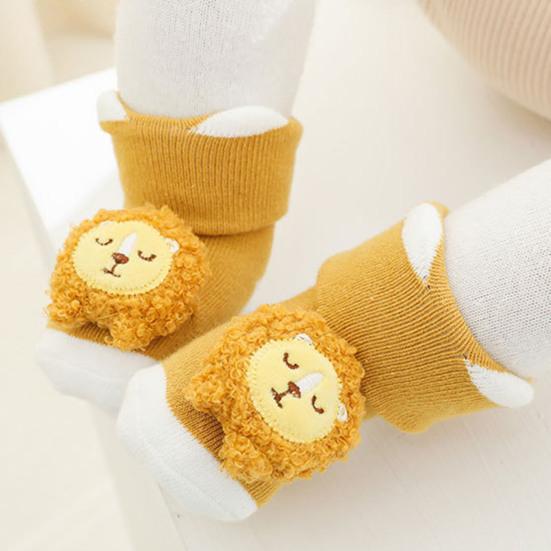 1 Paar elastische, dickere Babysocken aus Baumwolle, schöne, gut gewebte Kleinkindsocken für zu Hause