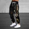 2026 New Stylish Men's Lion-Print Sweatpants – Plus-Size, Loose, and Casual; Thickened for Warmth in Autumn and Winter.