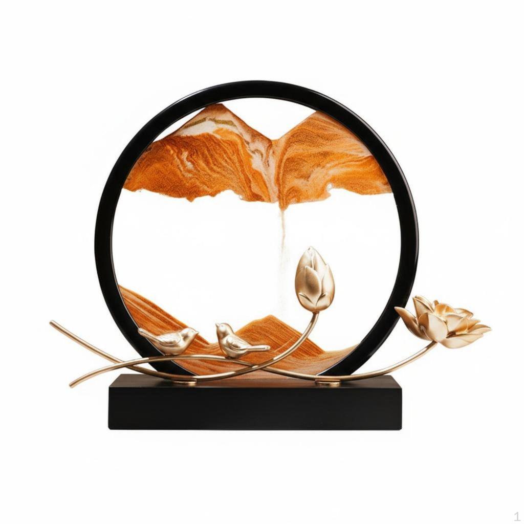 Chinese Design Sand Art Landscape Ornament Creative Housewarming Gift Moving Picture