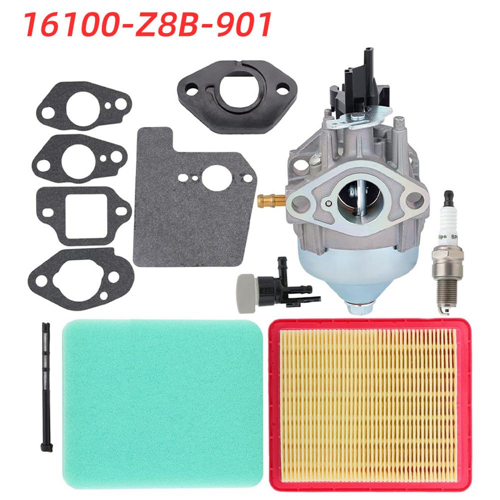 Choke Carburetor Kit 16100-Z8B-901 BB76AA for Honda GCV160LA0 GCV160LA1 Lawn Mower Engine with 5 Gaskets Fuel Filter Air Filter