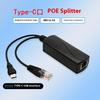 1 sztuka 48V na 5V Micro USB Typu C Rozdzielacz Poe 100/1000 Mb/s Gigabitowy Wstrzykiwacz Poe do Kamery Zasilanie dla Huawei Hikvision