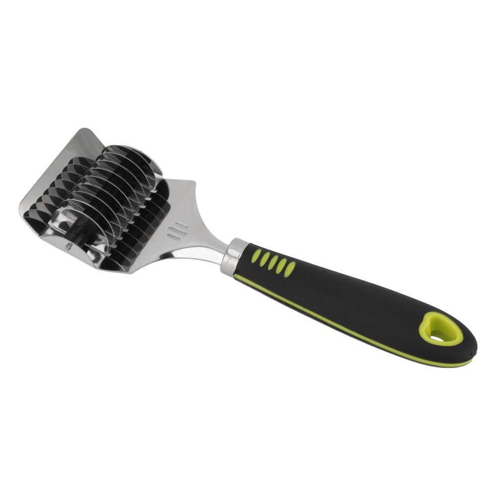 Edelstahl Nudelholz Teigroller Schneider Ergonomischer Griff Nudelmaschine Nudelschneider Küche Kochen