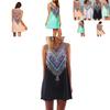 Women Loose Dresses Sleeveless Mini Dress Vintage Hippie Beachwear Boho