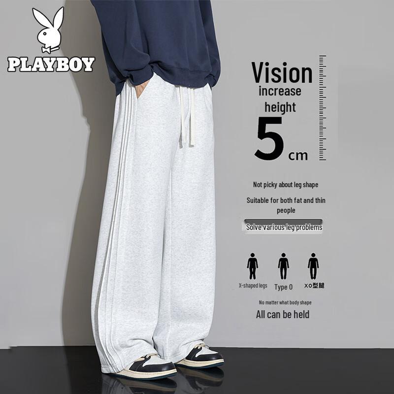 PLAYBOY Men s Loose Fit Straight-Leg Casual Pants 4XL