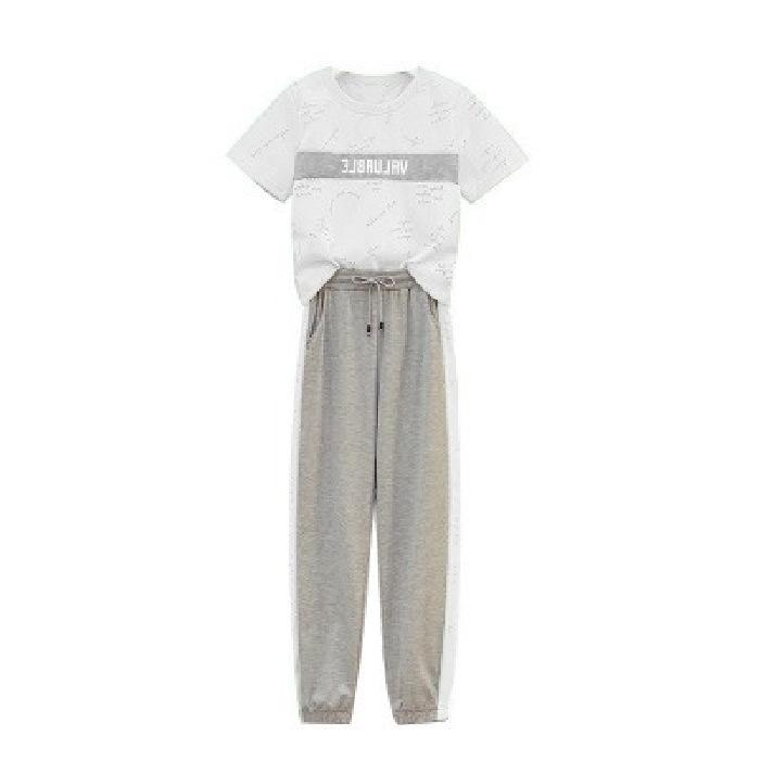 2025 Spring Women’s Casual Sport Sweatshirt & Pants Set - Round Neck, Age-Reducing, Trendy Two-Piece.