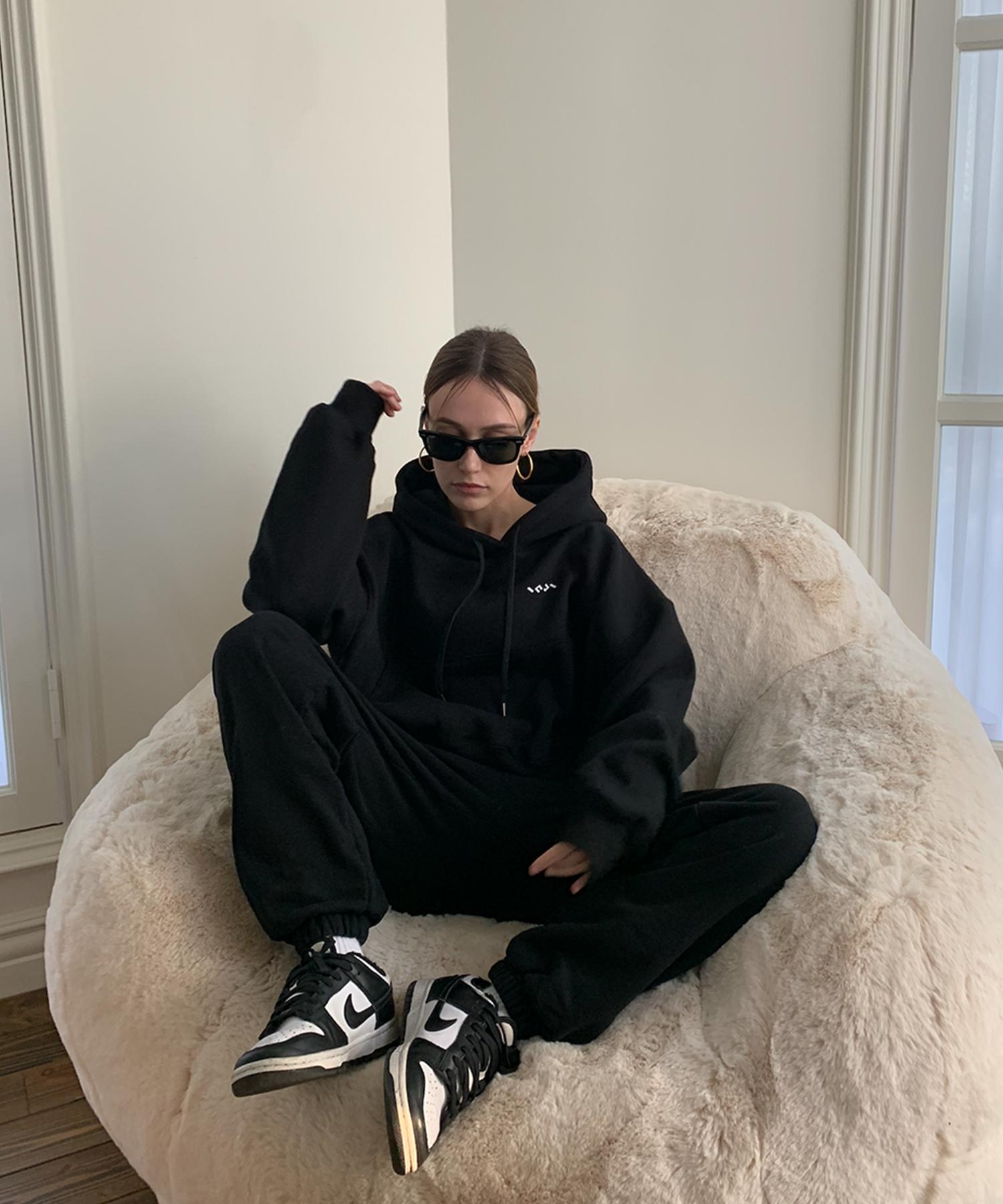 Ingi Active Warm Crop Hoodie Black Bk/One