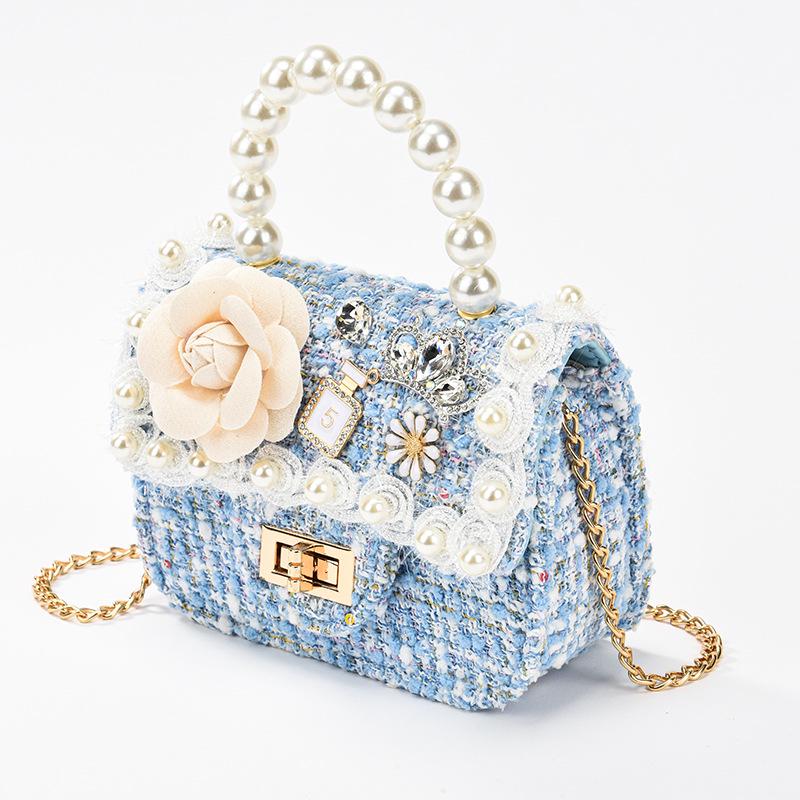 Дитяча мила мультяшна сумка через плече з перлами та гаманець для дівчаток