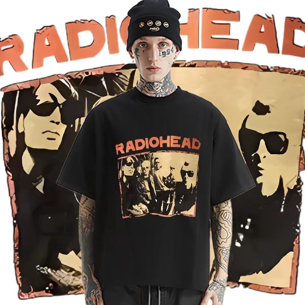 RADIOHEAD Tee Big Size Milk Fiber Clothes Harajuku For Men Woman T-shirt High Quality Loose Tees Fashion Summer Tops